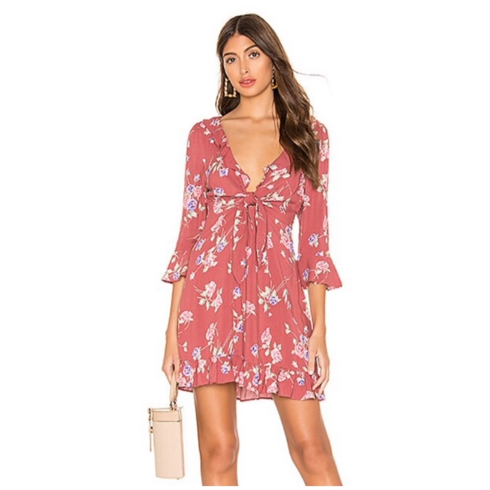 Auguste x Revolve Bush Rosa Rumba Sleeved Mini Dress 2 - XS SMALL